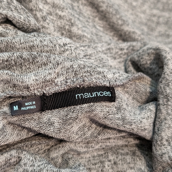 Maurices Heather Gray Knit Cowl Neck A Line Lightweight Sweater Dress Medium GUC - Picture 7 of 7